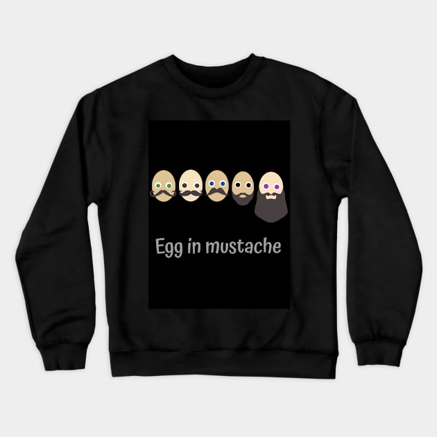 Egg in mustache Crewneck Sweatshirt by Prince